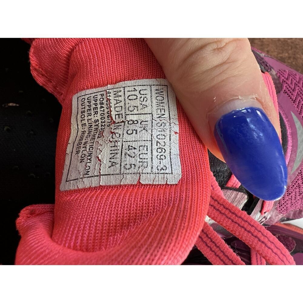Saucony Zealot ISO Fit Sneakers Womens 10.5 Purple Pink Running Shoes - Picture 8 of 8